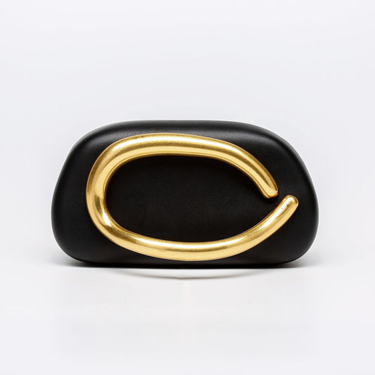 GOLD CLOSURE BOX CLUTCH