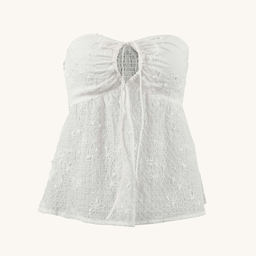 LACE STRAPLESS TOP