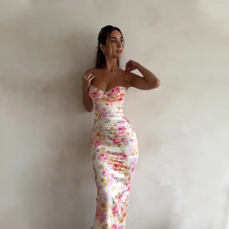 FLORAL CUT-OUT PRINT DRESS